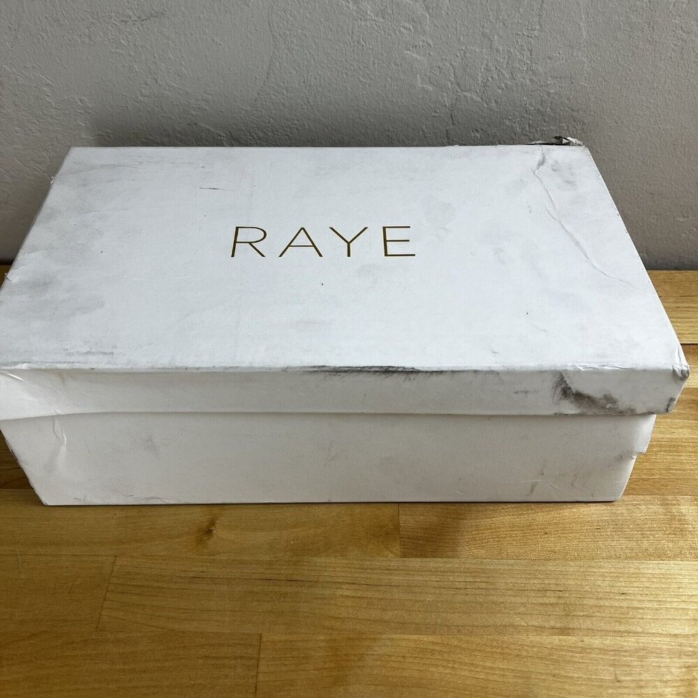 Raye Imogen Sandal Pastel Pink Black Smocked Heels Size‎ 8.5 NEW - Picture 12 of 13